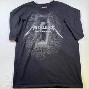 Vintage Metallica Death Megnetic Hanes Heavyweight Black Graphic Tshirt Size L - Bild 1 von 5