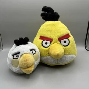 Angry Birds Set Of 2 Plush Toys Chuck Yellow & Matilda White - Picture 1 of 5