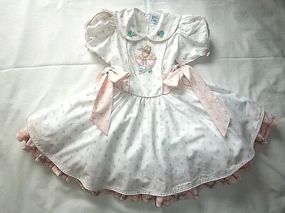 Daisy Kingdom Factory White Floral Bunny Appliqué Dress size 4 - Image 1 of 4