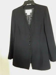 Rena Rowan for Saville Women’s Black Blazer Jacket Size 8 NEW - Picture 1 of 4