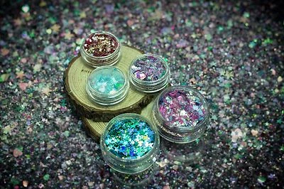 EVOL BUY 3 GET 3 3g or 5g Pot Glitter Mixes-Festival Dance MUA Face Body Eye Tattoo