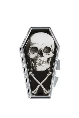 kreepsville 666 caixão anatômico caveira espelho compacto maquiagem gótica terror, ... - Imagem 1 de 2
