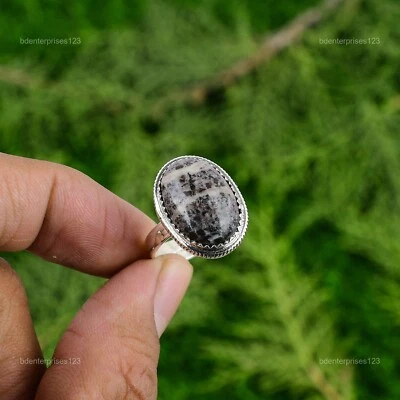 925纯银椰子碧玉宝石可堆叠婚礼边框戒指珠宝首饰 — 第 1/4 张图片