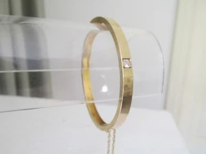 Antique Gold & Diamond Bangle Original Box with valuation $3,800 - Picture 1 of 11