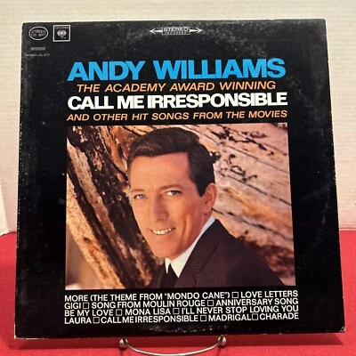 Andy Williams –Call Me Irresponsible- 1964 Columbia CS 8971 Jazz/Pop Vinyl LP EX - Image 1 of 4