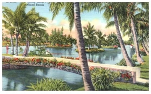 SUNNY ISLES, MIAMI BEACH, FL.VTG 1942 POSTKARTE * C8 - Bild 1 von 2