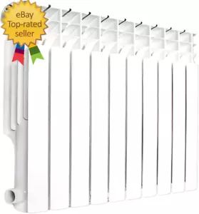 Wisewater Wall-Mounted Radiator Heater with 10 Panels, Light Weight Aluminum Hot - Picture 1 of 12