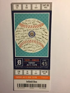 Detroit Tigers vs Texas Rangers 5. Juli 2018 Ticket Stub - Bild 1 von 1