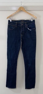 Nudie Jeans Co Men’s Organic Cotton Blue Denim Jeans Size 33 - Made in Italy - Picture 1 of 12