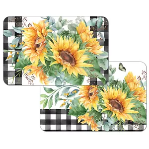 Set di quattro tovagliette reversibili in vinile campi di girasole - Foto 1 di 3