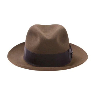 Chapéu Fedora Masculino de Feltro Temple Stetson com Acabamento de Penas - Todas as Cores e Tamanhos - Imagem 1 de 4