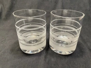 Kate Spade by LENOX Hampton Street Etched Double Whiskey Glass 2 count - Picture 1 of 5