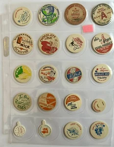 Vintage verschiedene Milchflaschenverschlüsse Posten 20 Stück - Bild 1 von 12
