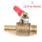Brass Ball Valve Hose Barb 1 4 3 8 1 2 Bsp Male Thread Connector Pipe Adaph