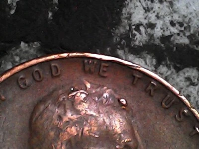 1953 S Lincoln Wheat Cent Die Chip Error - Image 1 of 4