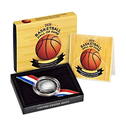 2020-S 50C Proof Basketball Hall of Fame Commemorative Clad Half Dollar in OGP Cover