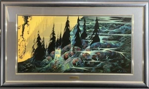EYVIND EARLE "Black Spruce" Silkscreen Print Signed Framed Certificated 54/358 - Picture 1 of 10