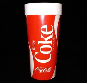 Vintage Coke Tumbler Coca Cola Insulated Cup Thermo Serv Made in USA 70-80s - Picture 1 of 6