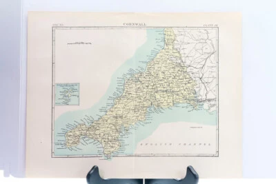 Map Cornwall England UK  - Image 1 of 4
