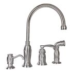 Design House Madison One Handle Kitchen Faucet Side Spray Satin Nickel 525808
