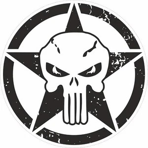 Aufkleber Skull US Army 105 x 105 mm  - Bild 1 von 1
