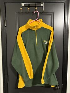 Vintage Green Bay Packers NFL Football Fleece Quarter Zip Sweatshirt Mens XXL