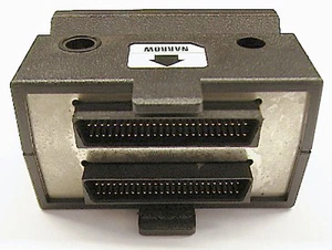 SCSI DUAL HALF PITCH TERMINATOR CONNECTOR EXTERNAL 2x 50-PIN 50-POL EXABYTE 4 - Picture 1 of 1
