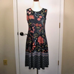 NWT Ann Taylor Loft Navy Primavera Sleeveless Dress - Floral Strawberry XS - Picture 1 of 7