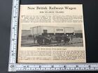 New British Railways 30 ton wagon for pig-iron traffic press cutting 1955