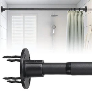 Shower Curtain Rod 24-33 Inch Closet Rod 1 Inch Diameter Adjustable Heavy Dut... - Picture 1 of 7