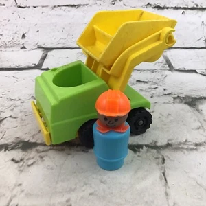 Vintage Fisher Price Little People Lift & Load Replacement Truck & Driver - Picture 1 of 7
