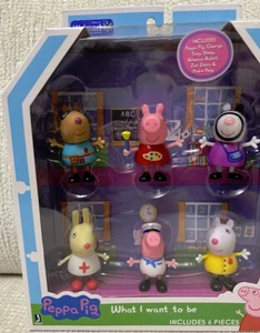 Peppa Pig Figuren NEU 6 Set What I want to Be George Suzy Rebecca Zoe Pedro Neu in OVP - Bild 1 von 5