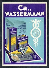 CA,, WASSERMANN volantino Pubblicità Advertising Farmaceutica Grazia 1933