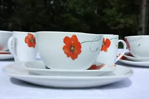 Poppy Square 16 Piece Dinnerware Set Palermo Ceramic Tabletops 365 Gallery - Picture 1 of 9