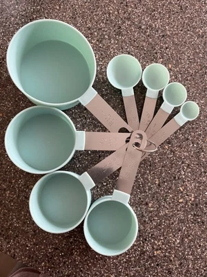 8PCS Measuring Cups & Spoons Set Nesting Stainless Steel for Cooking Baking - Image 1 of 4