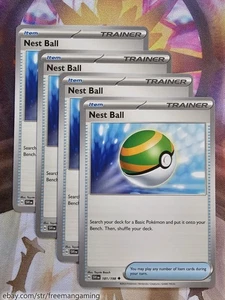 4x Pokemon Juego de Cartas Coleccionables Nido Ball 181/198 Escarlata Violeta Base Juego Casi Nuevo x4 - Imagen 1 de 1