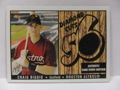 Camiseta deportiva Craig Biggio 2003 Bowman Heritage corte diamante 56 GU SP Houston Astros Foto 1 de 2