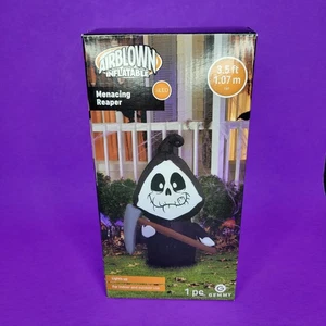3.5’ FT Menacing Reaper Airblown Inflatable Light Up Halloween Yard Decor Gemmy - Picture 1 of 1
