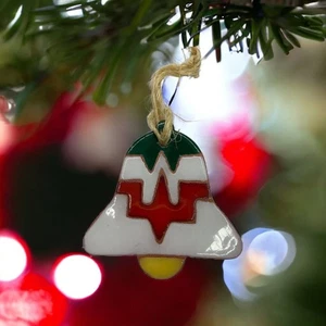 Hill Country Art Tile Southwestern Bell Ornament Handmade Glazed Terracotta USA - Picture 1 of 6