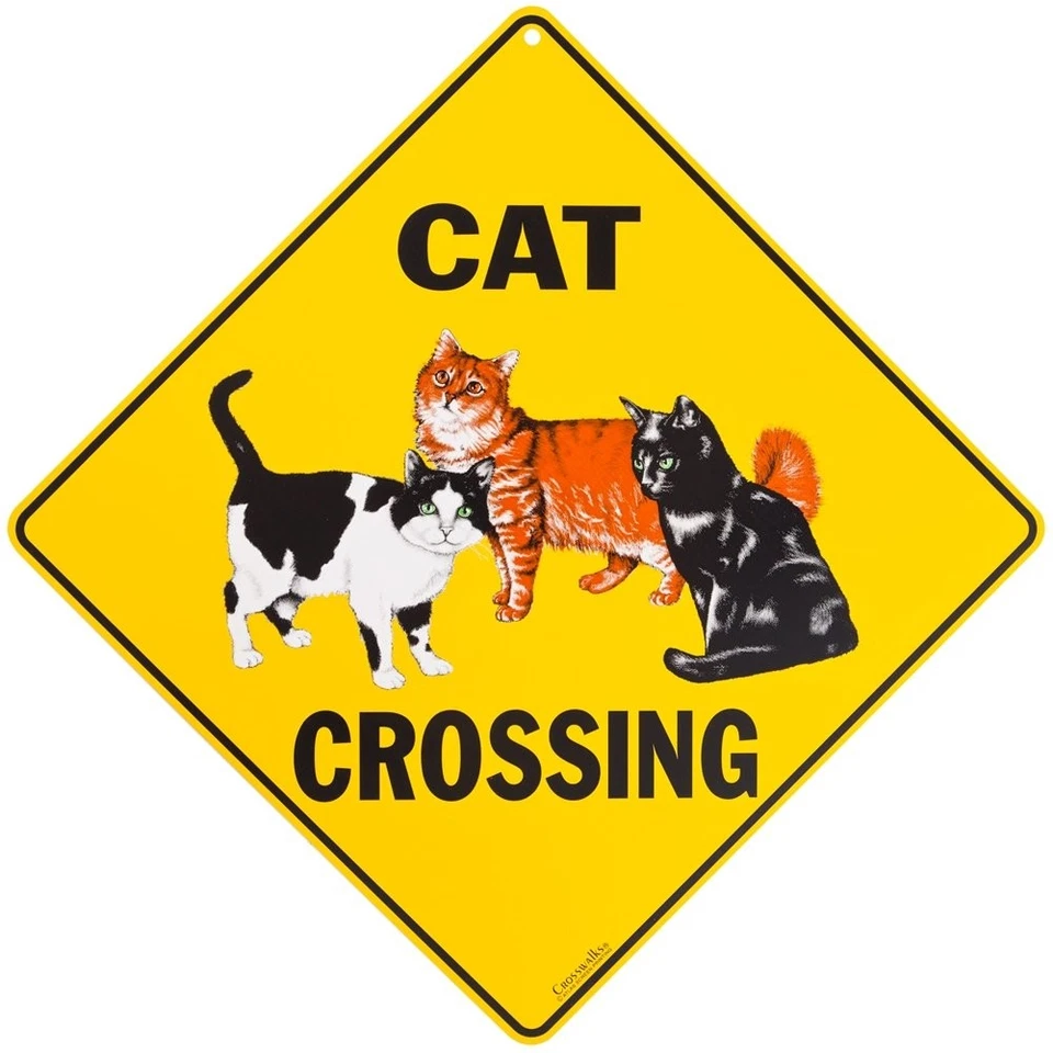 Cat Crossing Sign X089