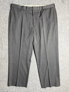 Brooks Brothers Madison Pants Mens 42x32 Gray Wool Dress Trousers Lined Zip Fly - Picture 1 of 12