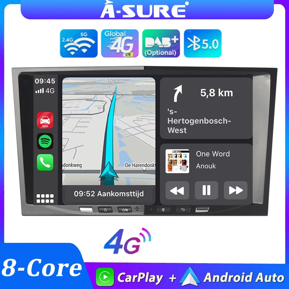 A-SURE Android 14 4+64GB For Vauxhall Corsa D Astra Vectra Car Radio Stereo GPS Carplay