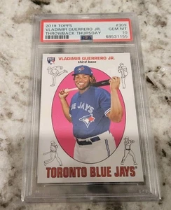 Topps Throwback Thursday 2019 - TBT #309 VLADIMIR GUERRERO Jr. RC PSA 10 PR-1218 - Imagen 1 de 3