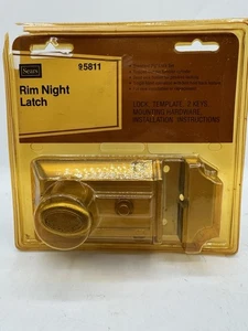 "Juego de cerradura estándar vintage con borde de latón Sears con 2 llaves modelo 5811 2 3/8""" - Imagen 1 de 10