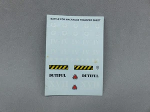 Warhammer 40k, decal, transfer sheet, marine maccrage tank warning stripe ultra - Imagen 1 de 1