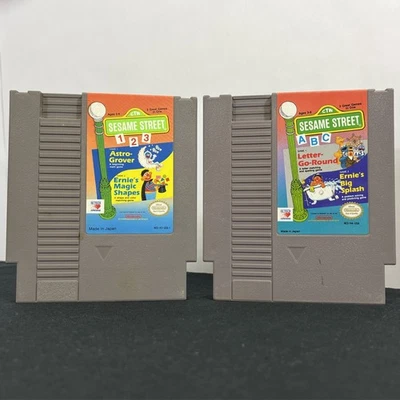 Nintendo Entertainment System Sesame Street 123/ABC 1989 NES Game Cartridge Good - Image 1 of 4