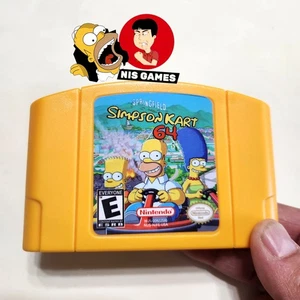 N64 The Simpsons Kart 64 (Custom Yellow Cart) - EXPANSION PAK REQUIRED - Picture 1 of 4