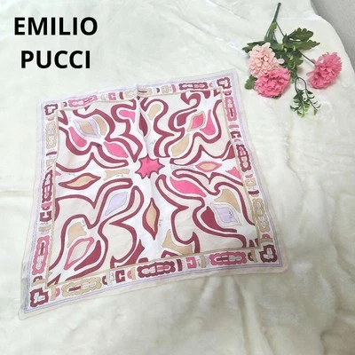 Popular Bufanda Floral Rosa EMILIO PUCCI Auténtica de Japón TK Foto 1 de 4