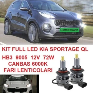 Kit LED Kia Sportage QL HB3 360° 72W 9005 12V CANBAS FARI LENTICOLARI 9600 LUMEN - Imagen 1 de 9