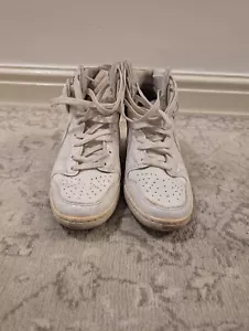 Nike Dunk Sky High Damenschuhe versteckter Keilabsatz dreifach weiß Schlange Größe 6 UK - Bild 1 von 8
